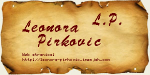 Leonora Pirković vizit kartica